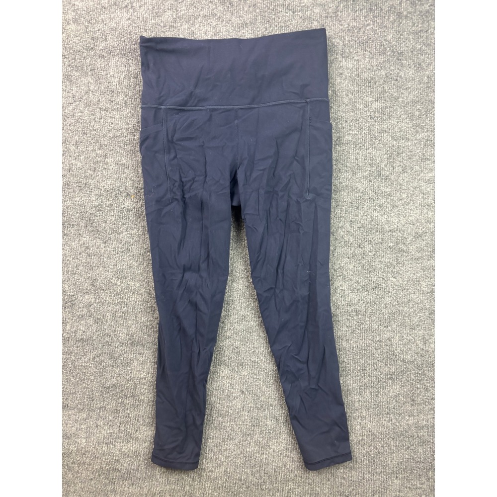 Athleta Salutation Stash Tight Women Size S Navy Blue High Rise Yoga Leggings